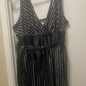 Black and silver Shiny boutique dress